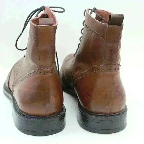 Stafford Men's Brown Leather Brogue Wingtip Chukka Lace Up Size US 12 M - Picture 6 of 11